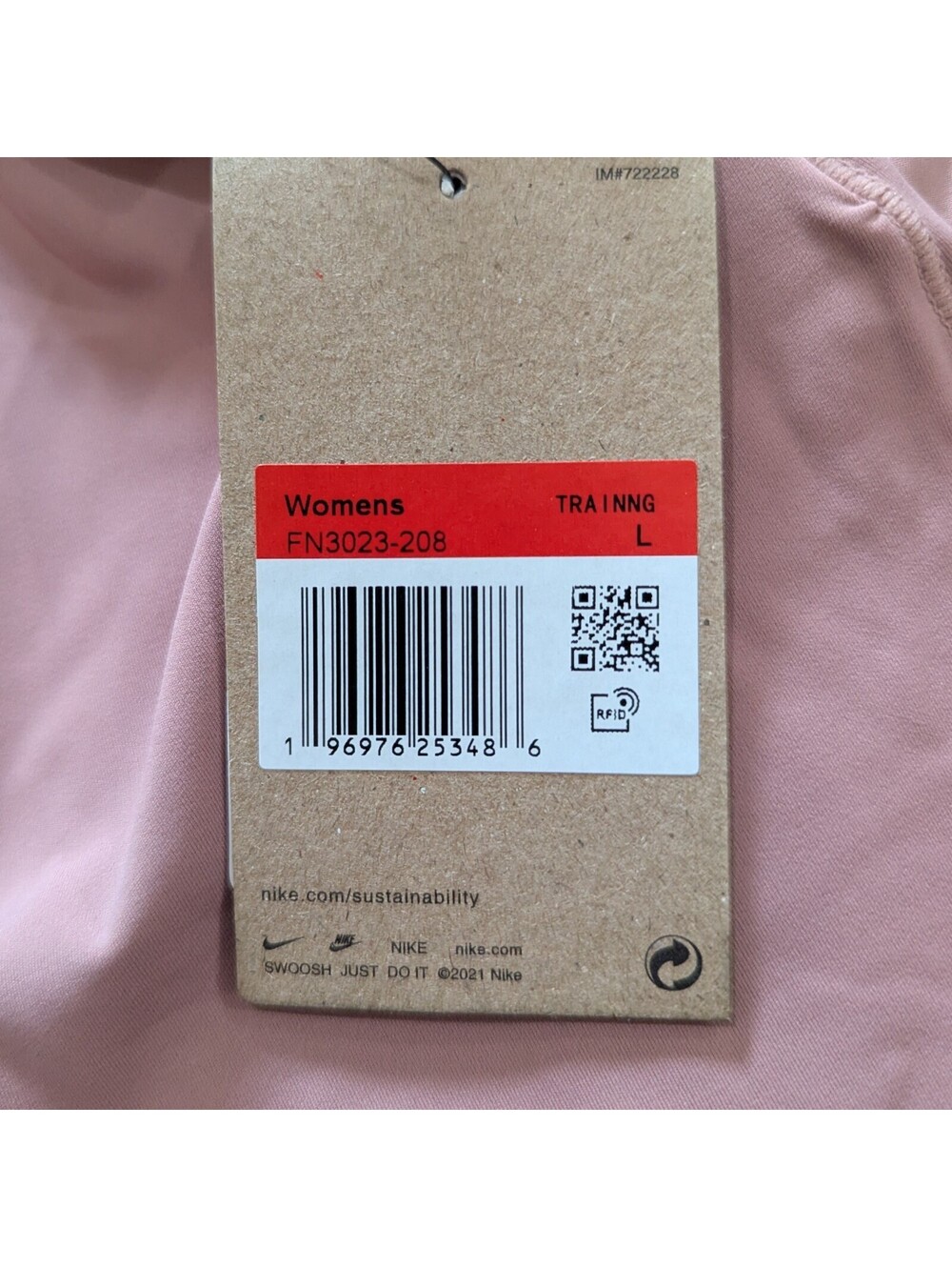 Nike Zenvy Women's Dri-FIT Long Sleeve Top Smokey Mauve M(ASIA L) FN3023-208 - Picture 6 of 9